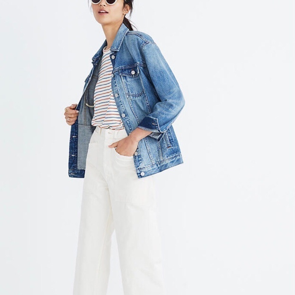 Madewell Oversized Trucker Jean Jacket in Capstone Wash Size XXS - Picture 3 of 12